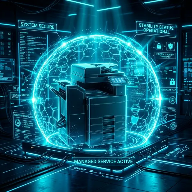 Escudo Holográfico protegiendo impresora